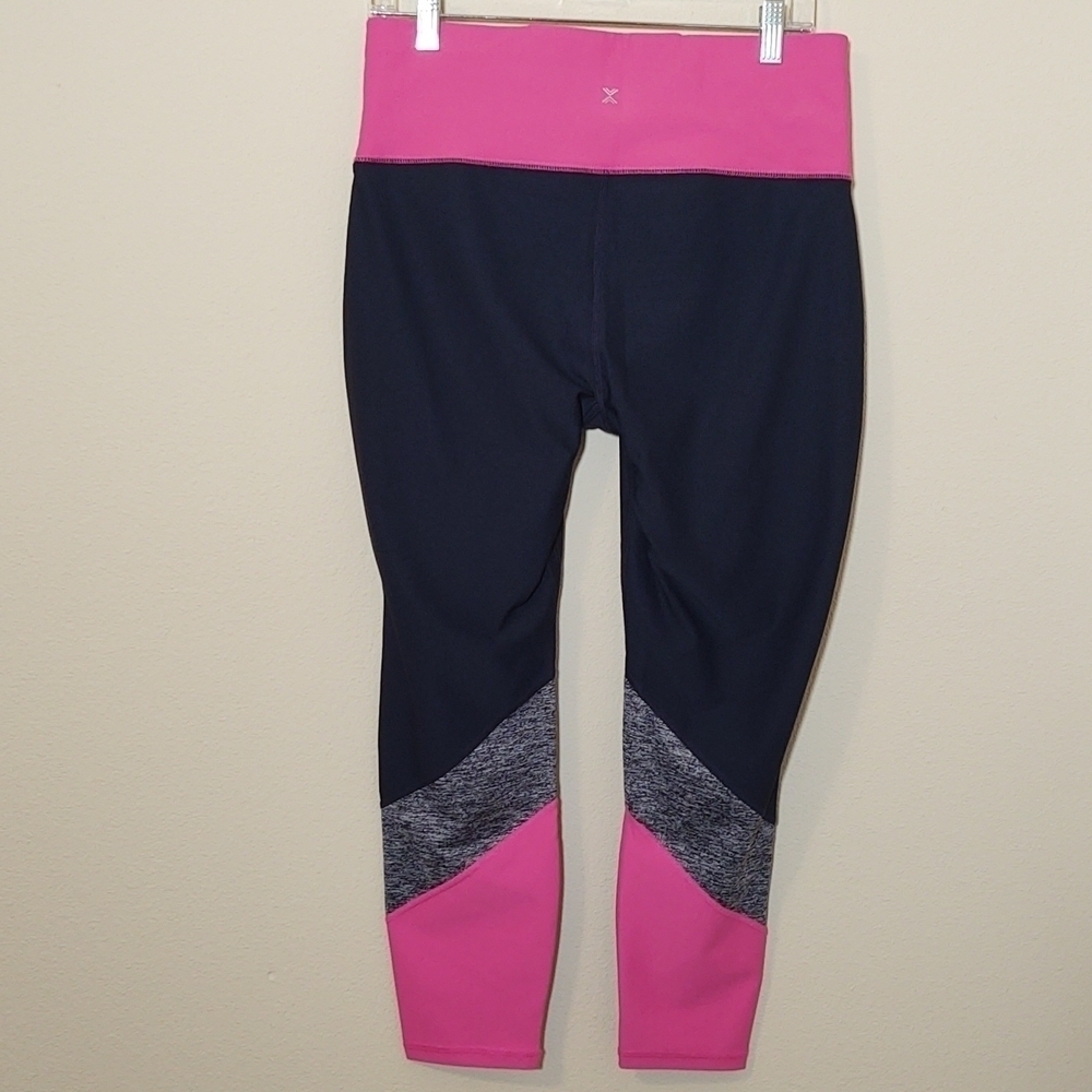 Xersion Women's Workout Leggings Navy/Pink - Picture 4 of 6